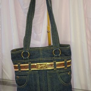 Vintage 1980s Bongo denim shoulder bag